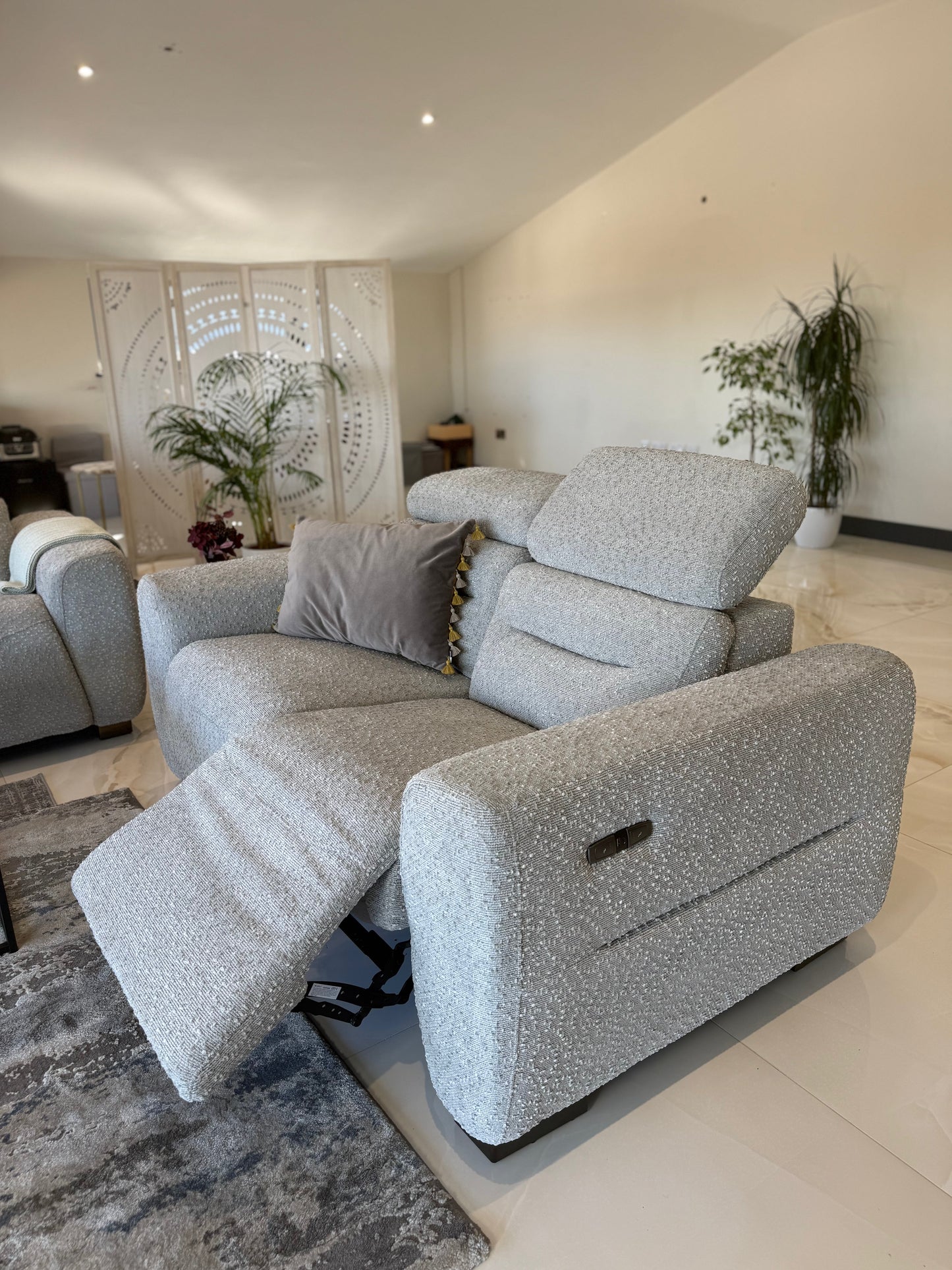 Candice Electric Recliner Grey 2 Seater
