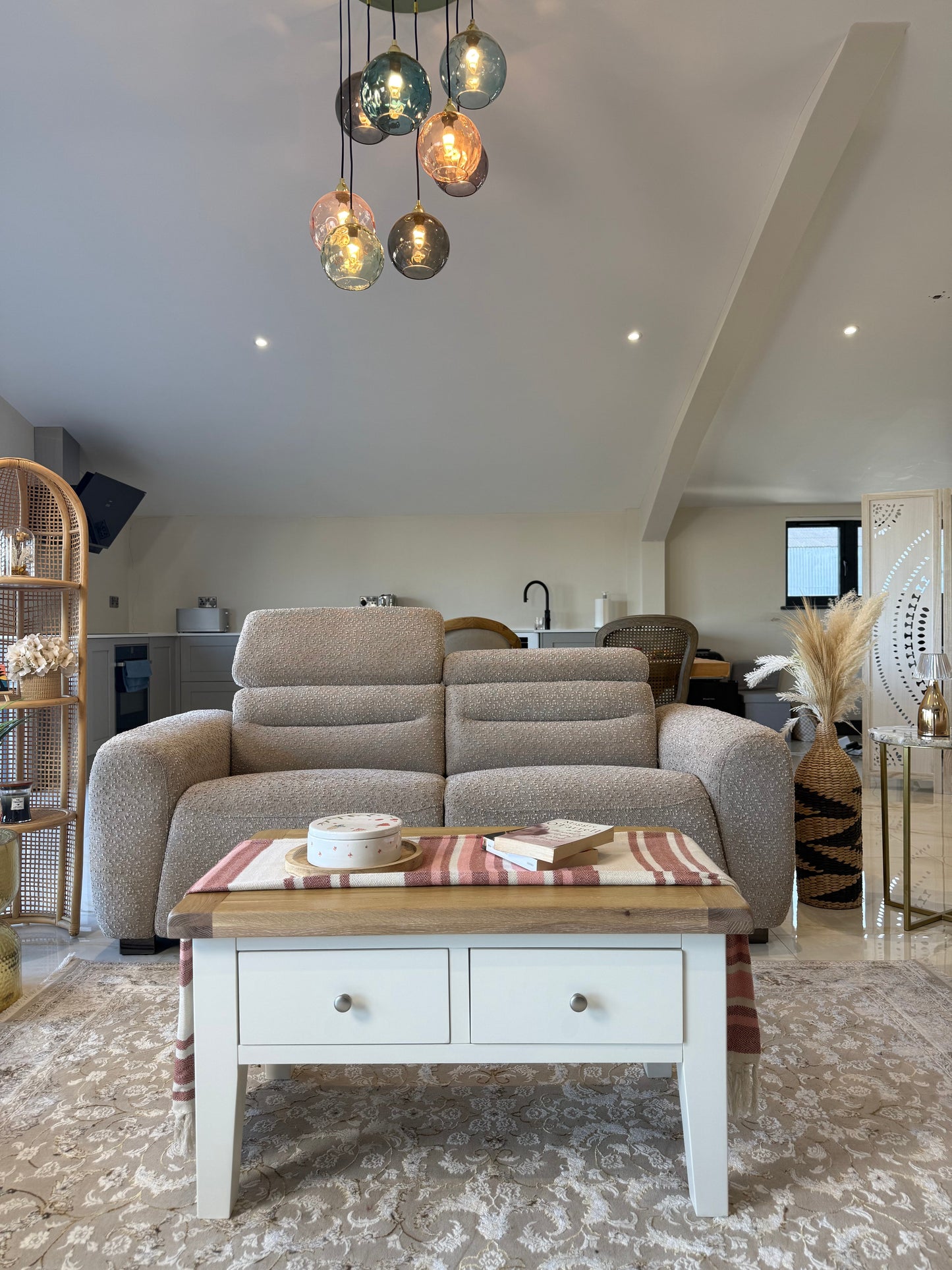 Candice Electric Recliner Beige 3 Seater