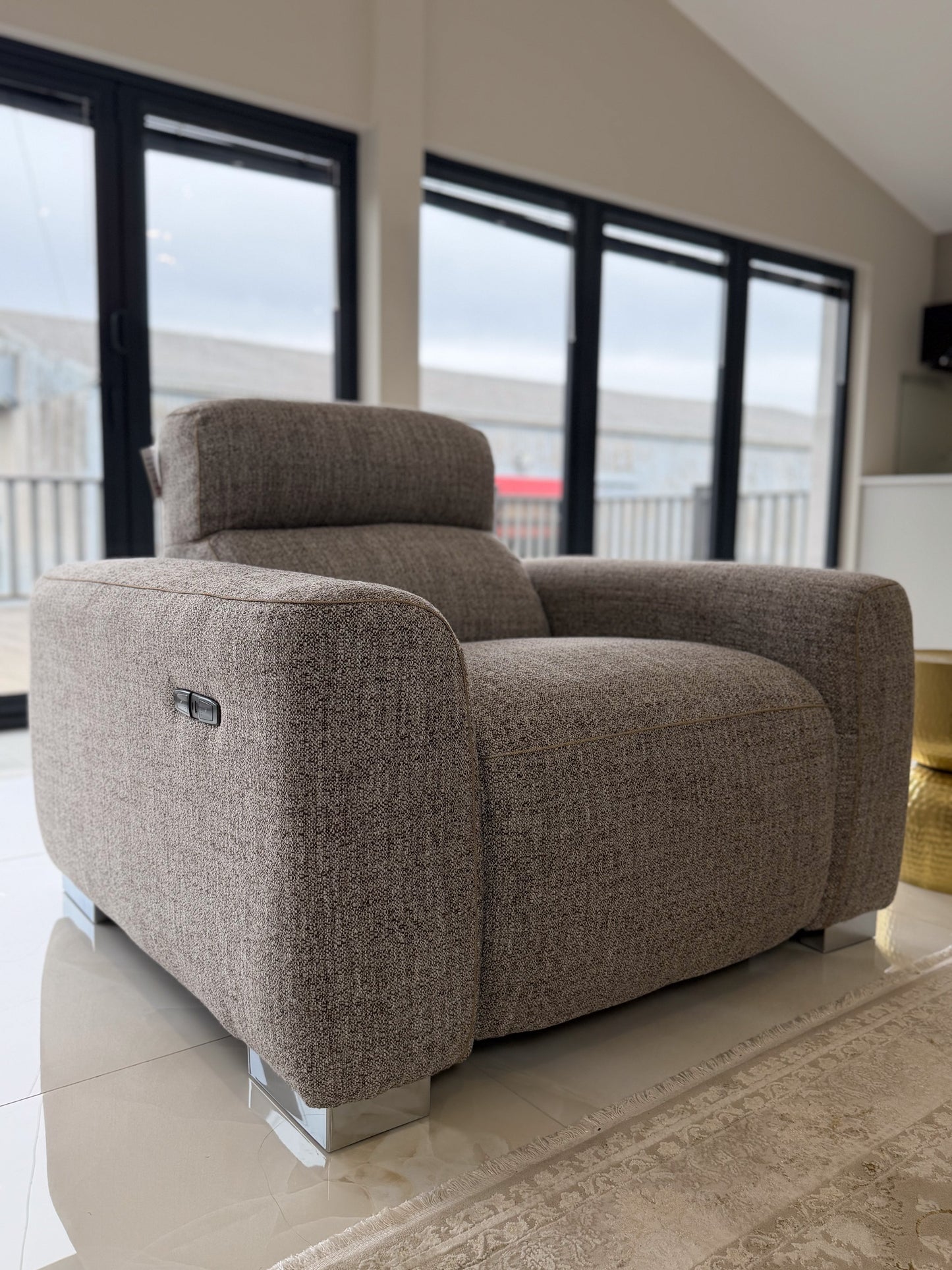 Dalton Electric Recliner Beige Armchair