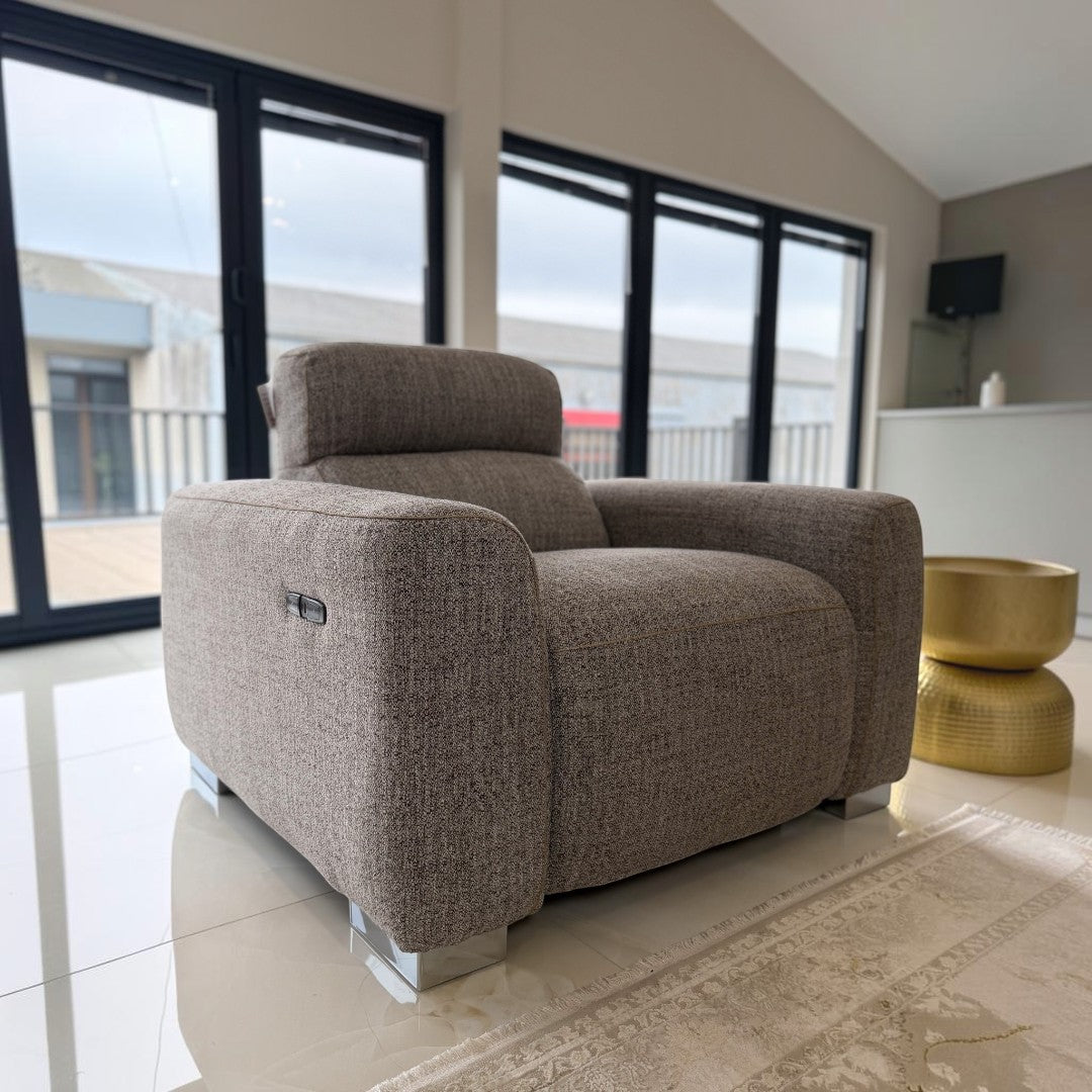 Dalton Electric Recliner Beige Armchair