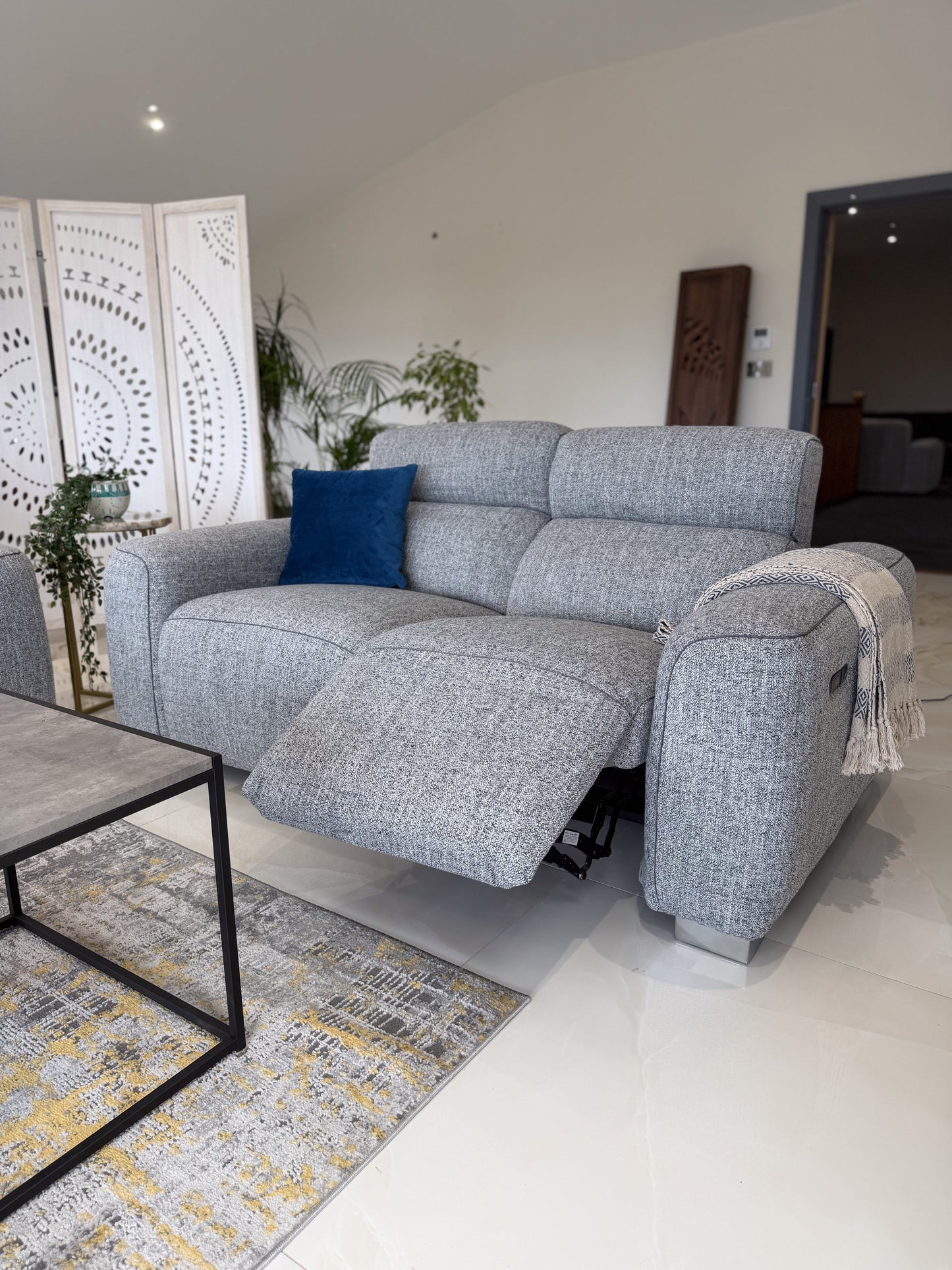 Dalton Electric Recliner Grey 2 Seater