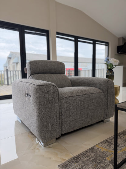 Dalton Electric Recliner Grey Armchair