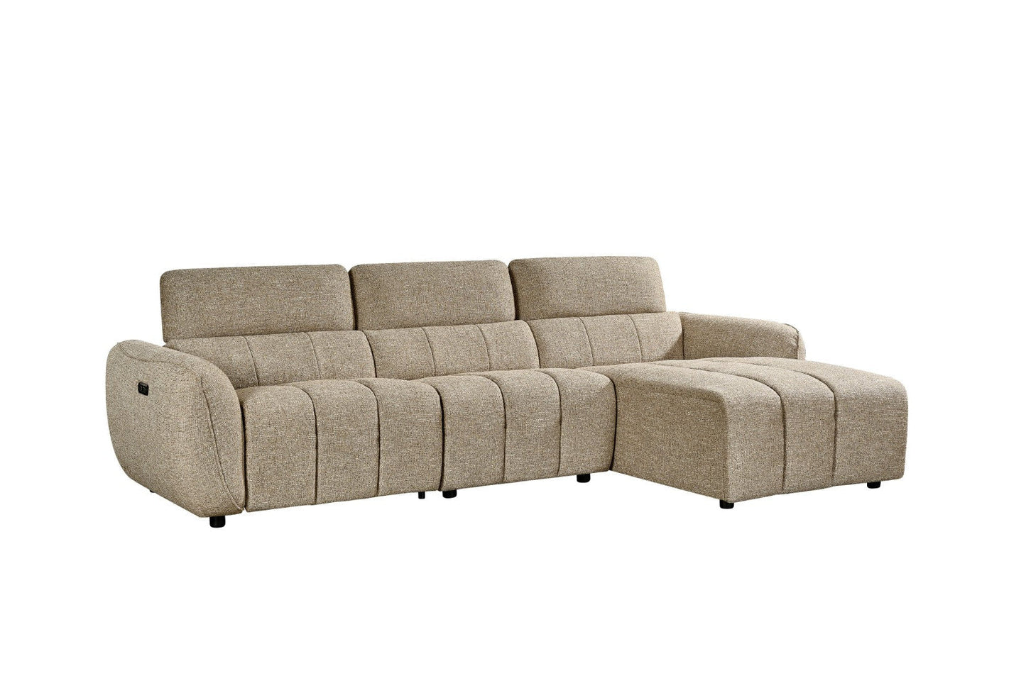 Alba Electric Recliner Sofa Mocha Right Hand