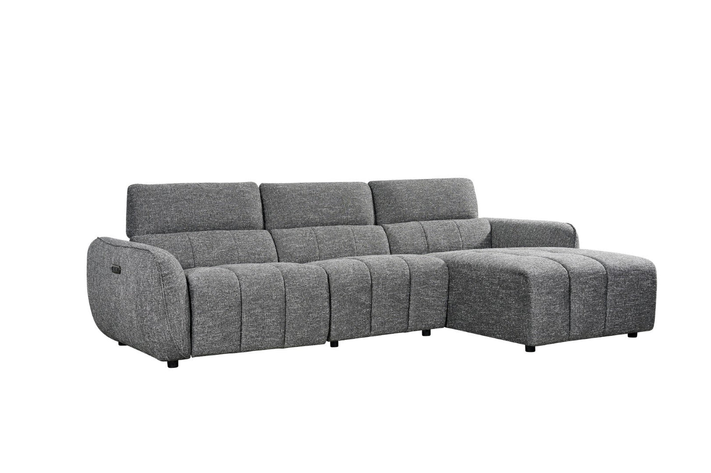 Alba Electric Recliner Sofa Charcoal Right Hand