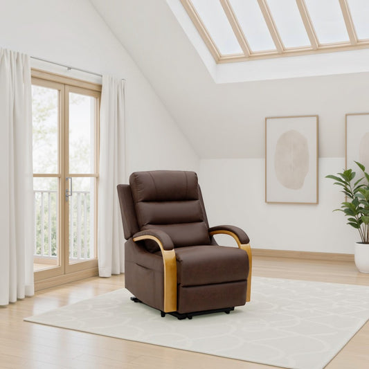 Vigo Electric Reclining Chair Brown