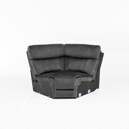 Amber Fabric Electric Recliner Modular Corner Sofa - Graphite