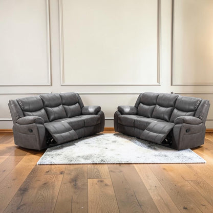Vero Manuel Reclining Grey 3+3 Sofa Set