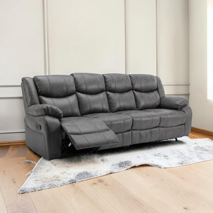 Vero Manuel Reclining Grey 4 Seater Sofa