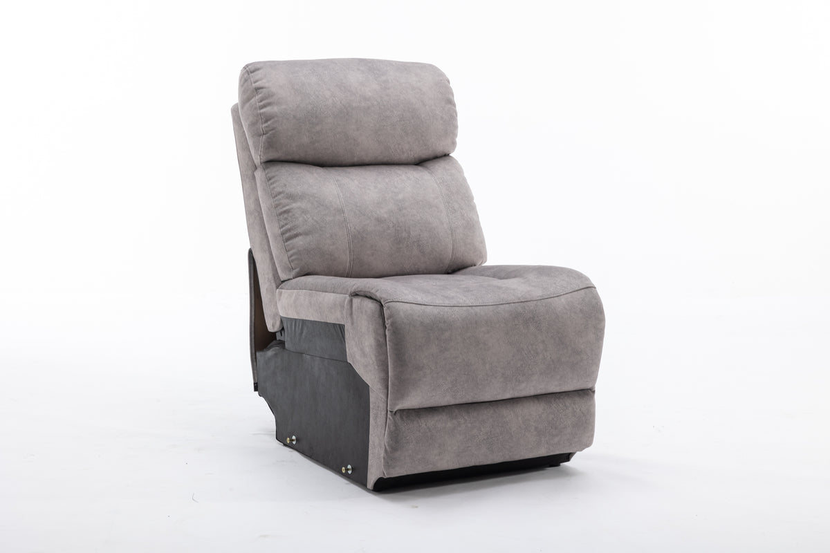 Amber Fabric Electric Recliner Modular Corner Sofa - Taupe
