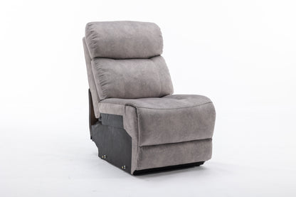 Amber Fabric Electric Recliner Modular Corner Sofa - Taupe