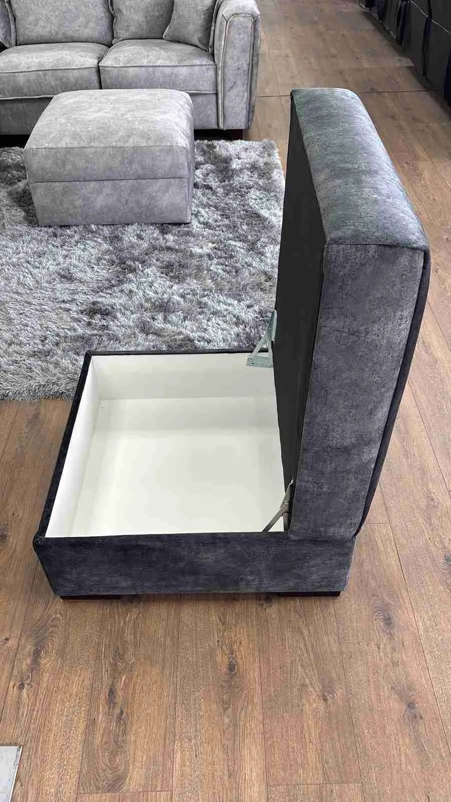 Regent Black Fabric 3+2 Sofa Set
