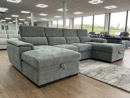 Alaya Sofabed Grey U Shape Corner