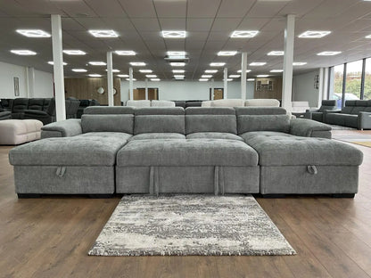 Alaya Sofabed Grey U Shape Corner