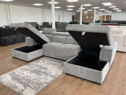 Alaya Sofabed Grey U Shape Corner
