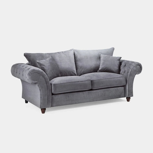 Windsor Fullback Sofa Grey 3 Seater