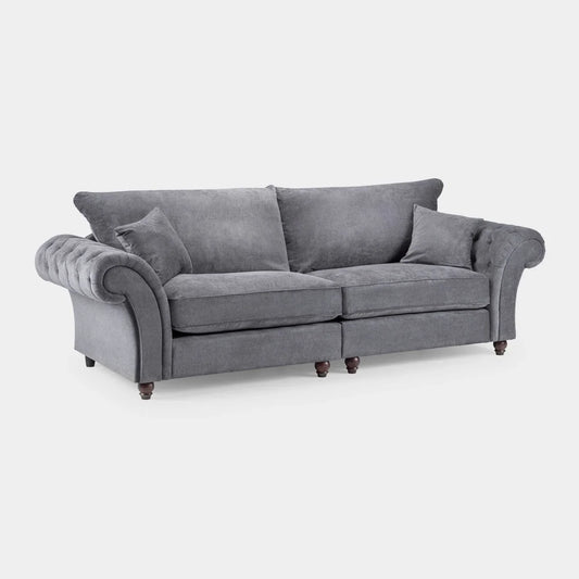 Windsor Fullback Sofa Grey 4 Seater