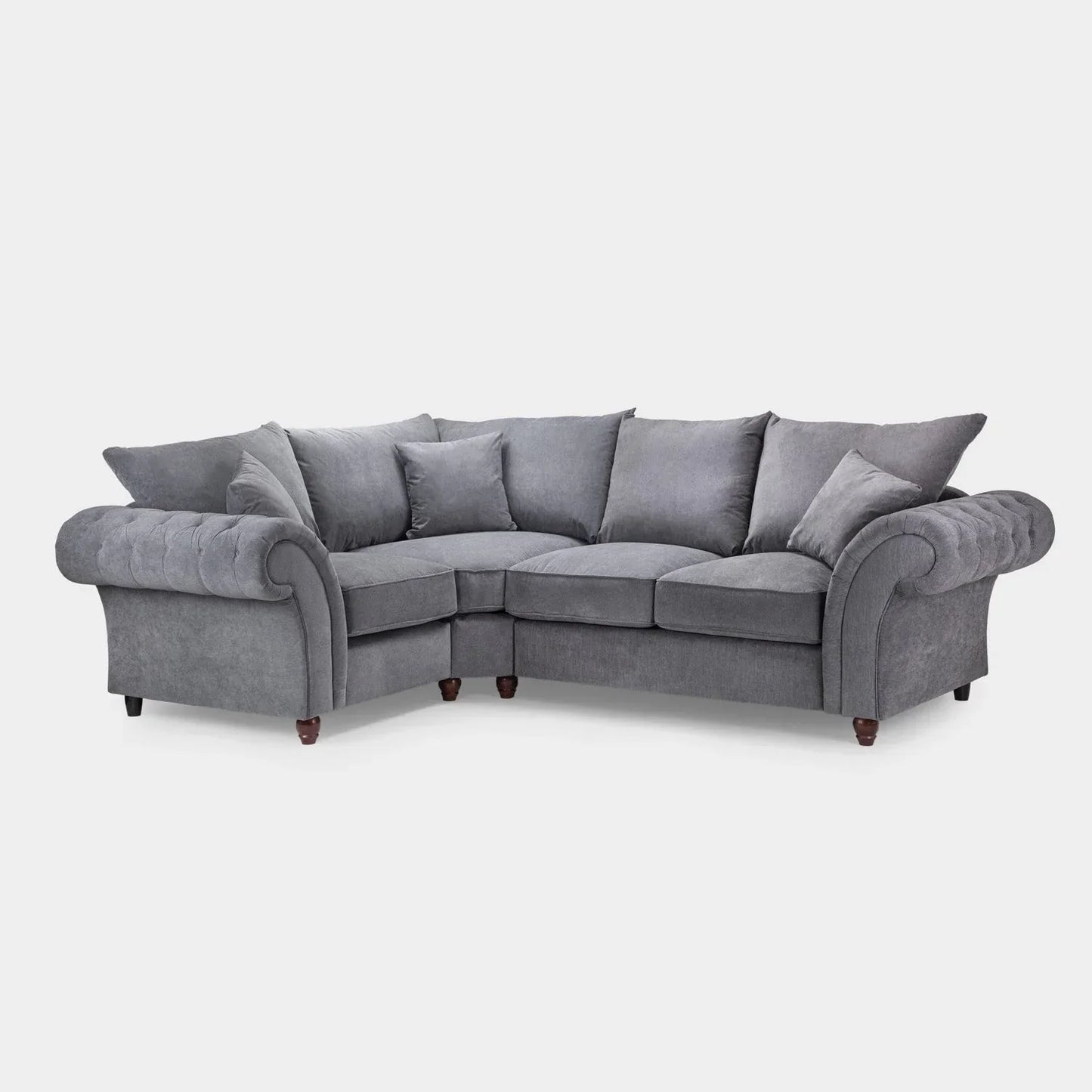 Windsor Fullback Sofa Grey Left Hand Facing Corner