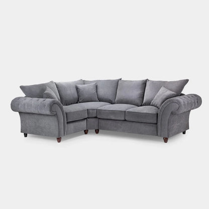 Windsor Fullback Sofa Grey Left Hand Facing Corner