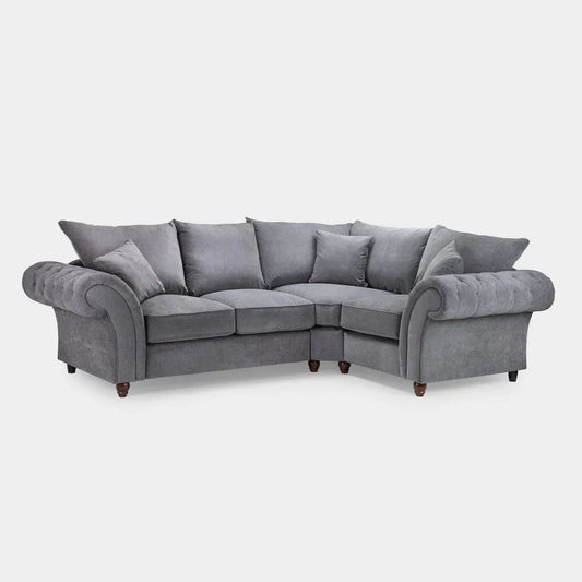 Windsor Fullback Sofa Grey Right Hand Facing Corner