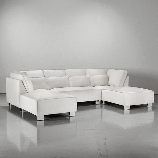 Sloane Plush Velvet U-Shape Sofa