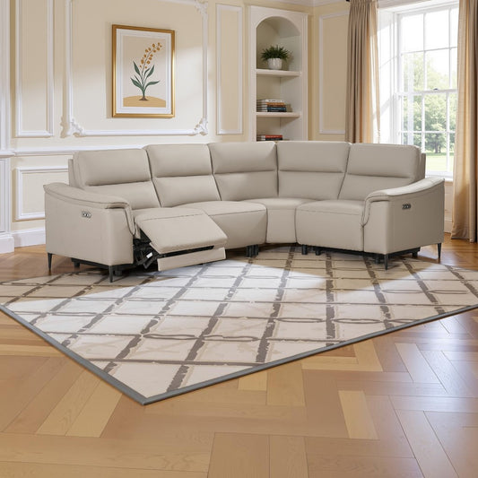 Naples 2+W+1 Leather Electric Recliner Corner Sofa