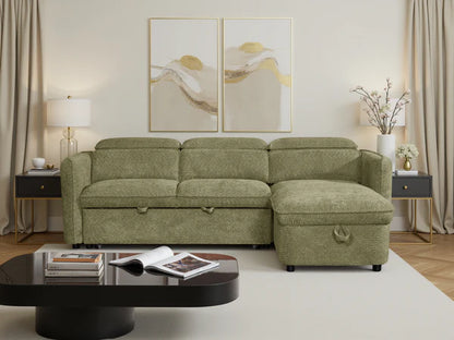 Marcella Sofabed Green Universal Corner