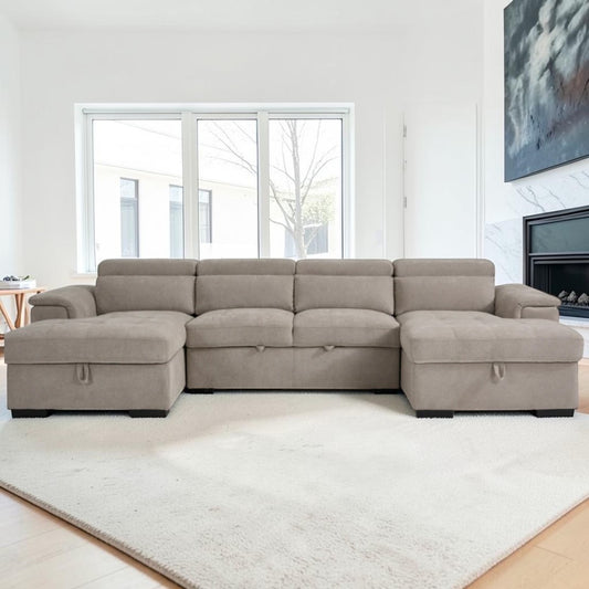 Chelsea Sofabed Beige U Shape Corner