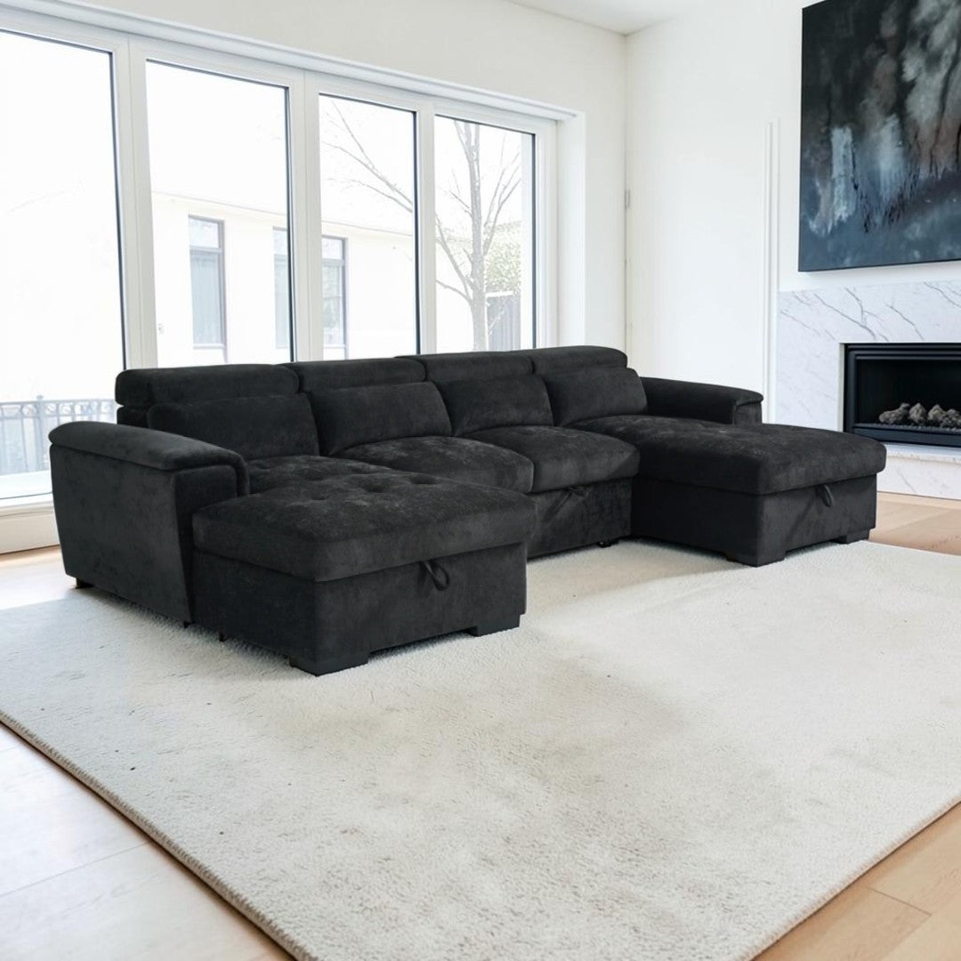 Chelsea Sofabed Beige U Shape Corner