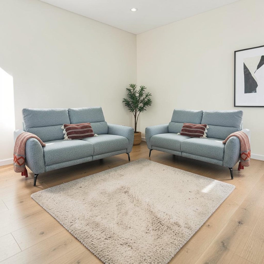 Vantor Grey Fabric Electric Recliner 3+2 Sofa Set