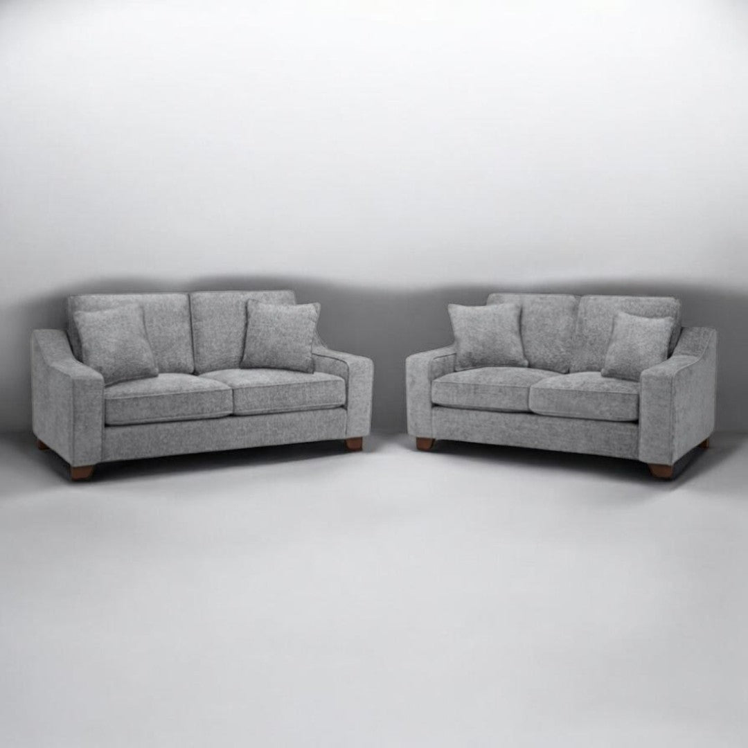 Ontra Grey 3+2 Seater Fabric Sofa Set