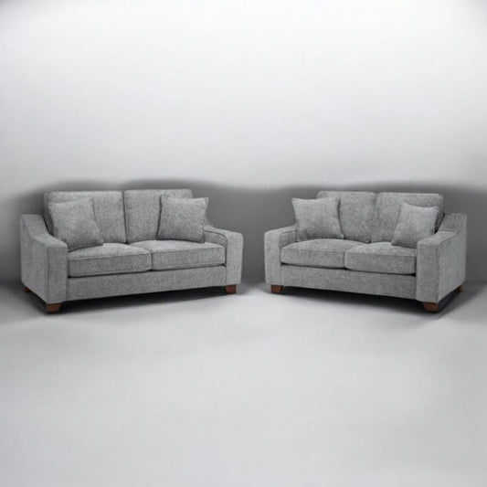 Ontra Grey 3+2 Seater Fabric Sofa Set