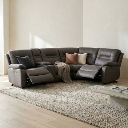 Elara Electric Grey Modular Corner Recliner