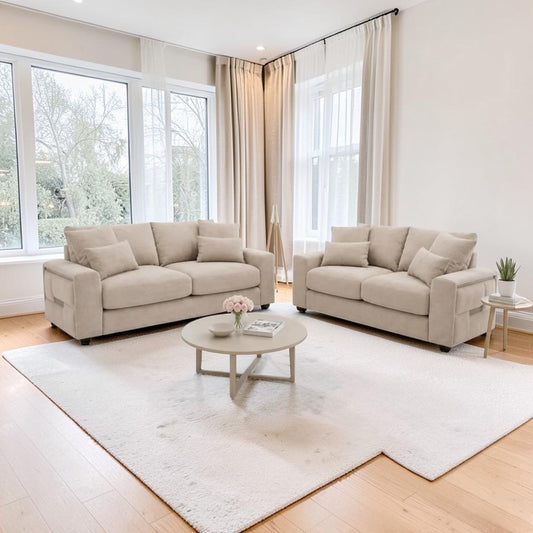 Sofia Beige 3+2 Sofa Set