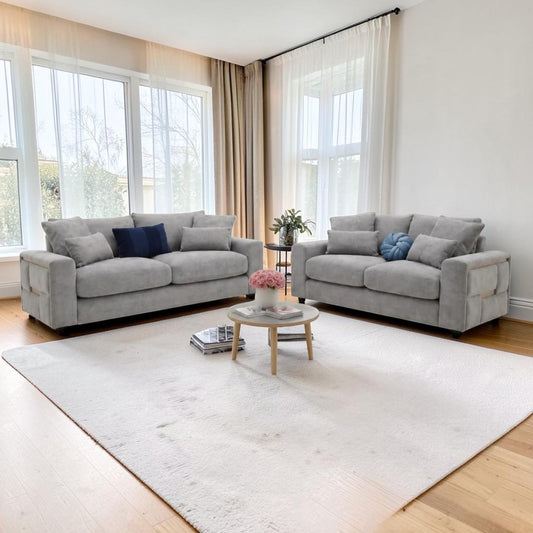 Sofia Grey 3+2 Sofa Set