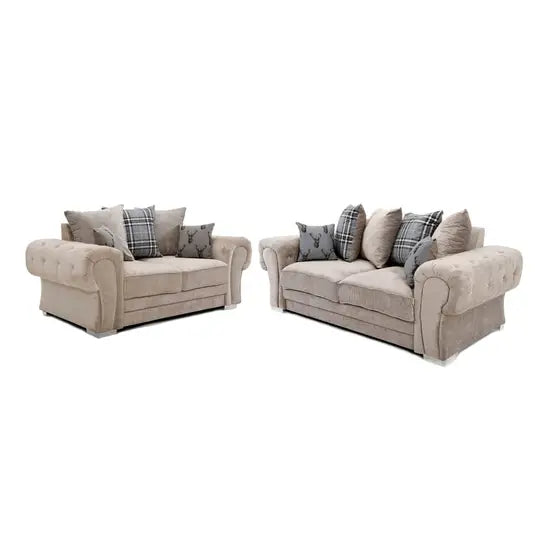 Verona 3+2 Sofa Set Chesterfield Style