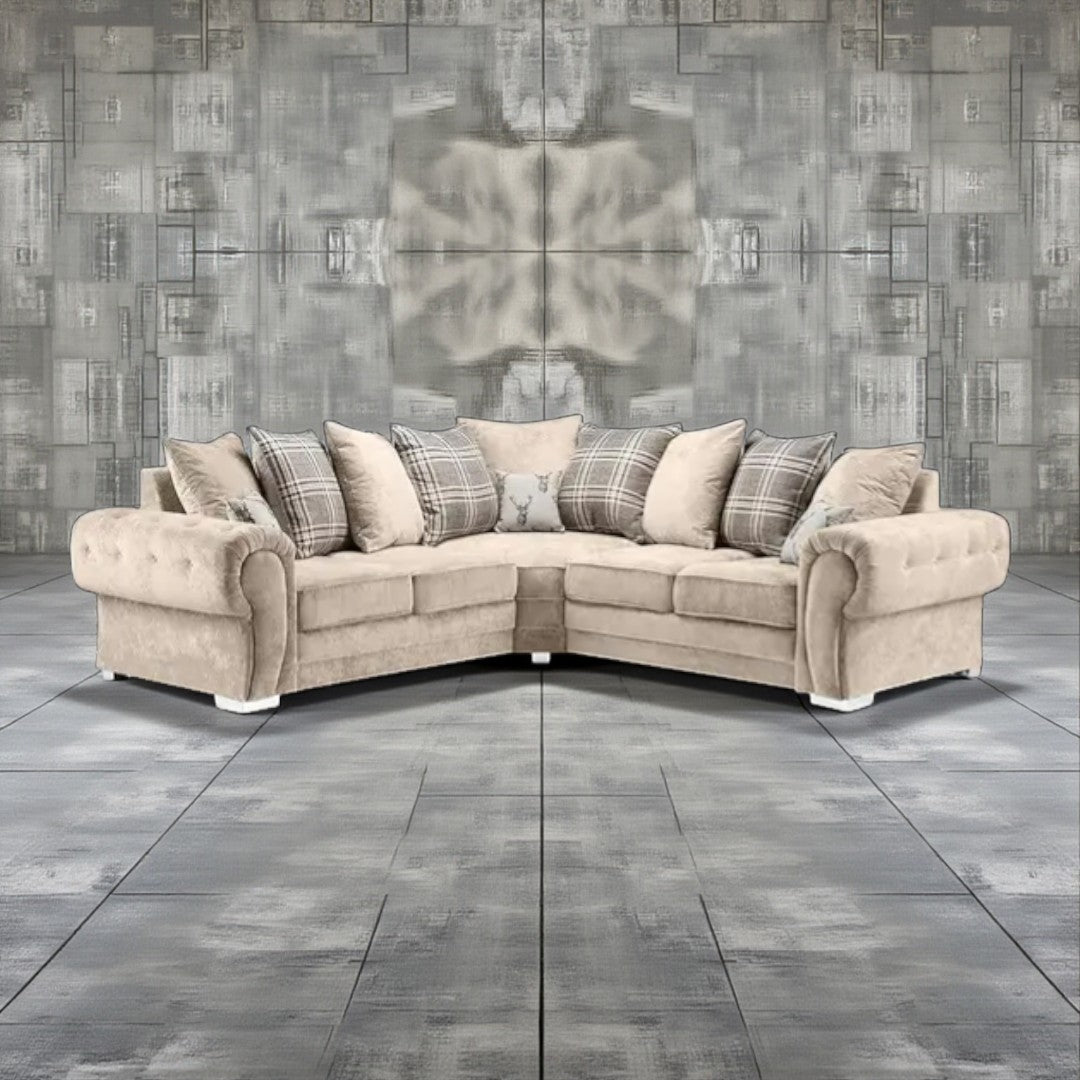 Verona Corner Sofa Chesterfield Style - 2 Colours