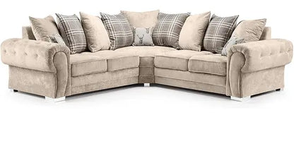 Verona Corner Sofa Chesterfield Style - 2 Colours