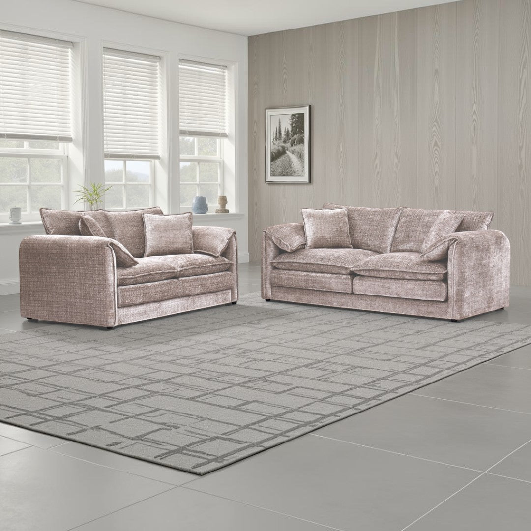 Astoria Beige Fabric 3+2 Sofa Set