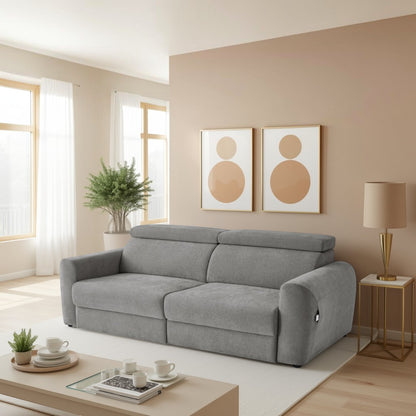 Nolan Electric Sofabed Grey 3 Seater