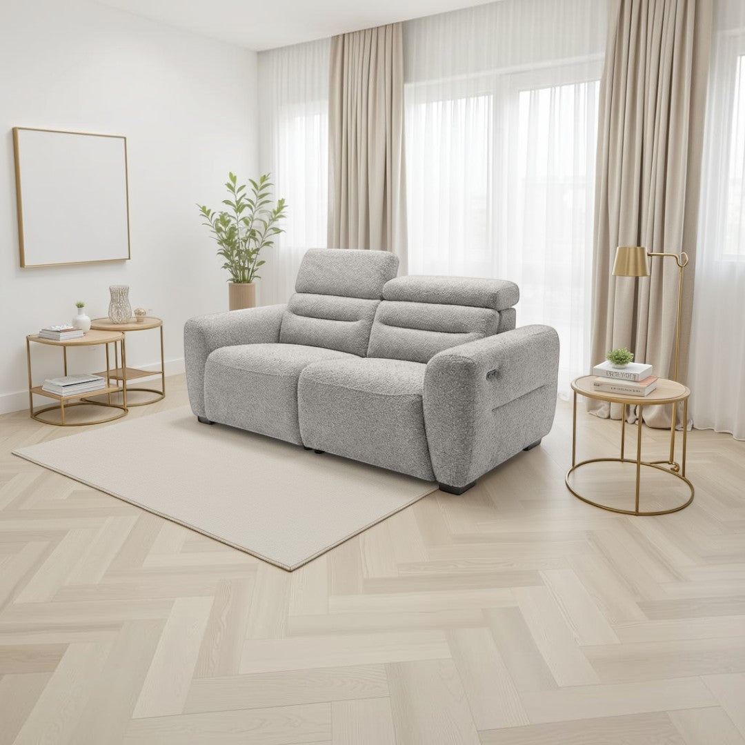 Candice Electric Recliner Grey 3 Seater
