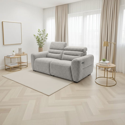 Candice Electric Recliner Grey 3 Seater