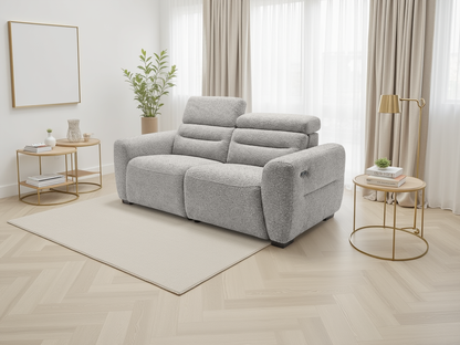 Candice Electric Recliner Grey 3 Seater