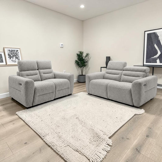 Candice Grey Electric Recliner 3+2 Sofa Set