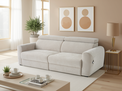 Nolan Electric Sofabed Beige 3 Seater