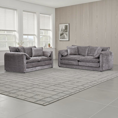 Astoria Grey Fabric 3+2 Sofa Set
