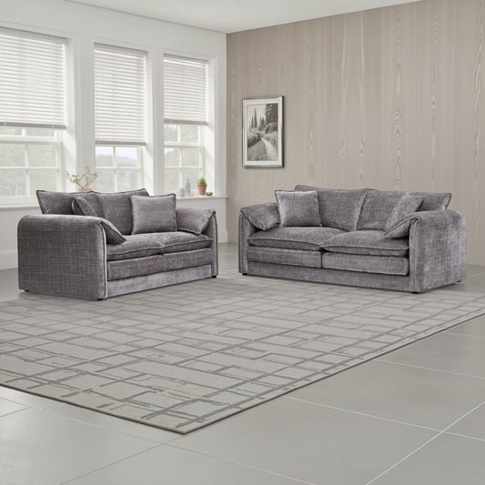 Astoria Grey Fabric 3+2 Sofa Set