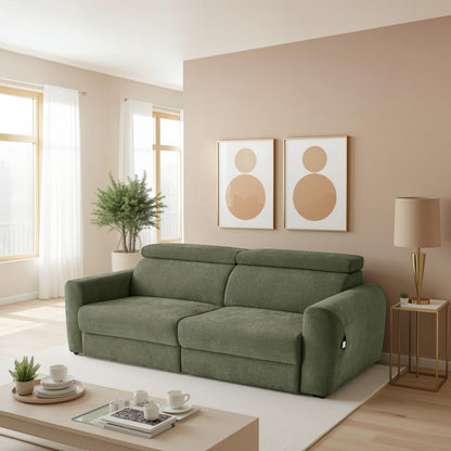 Nolan Electric Sofabed Green 3 Seater