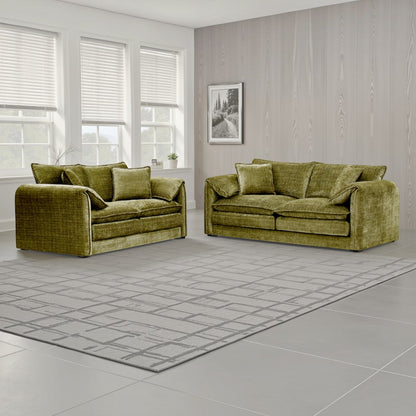 Astoria Green Fabric 3+2 Sofa Set
