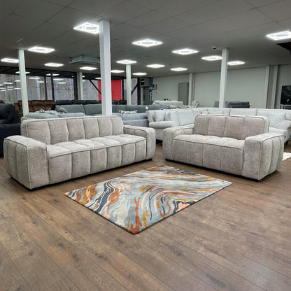 Bellmore Beige Fabric 3+2 Sofa Set