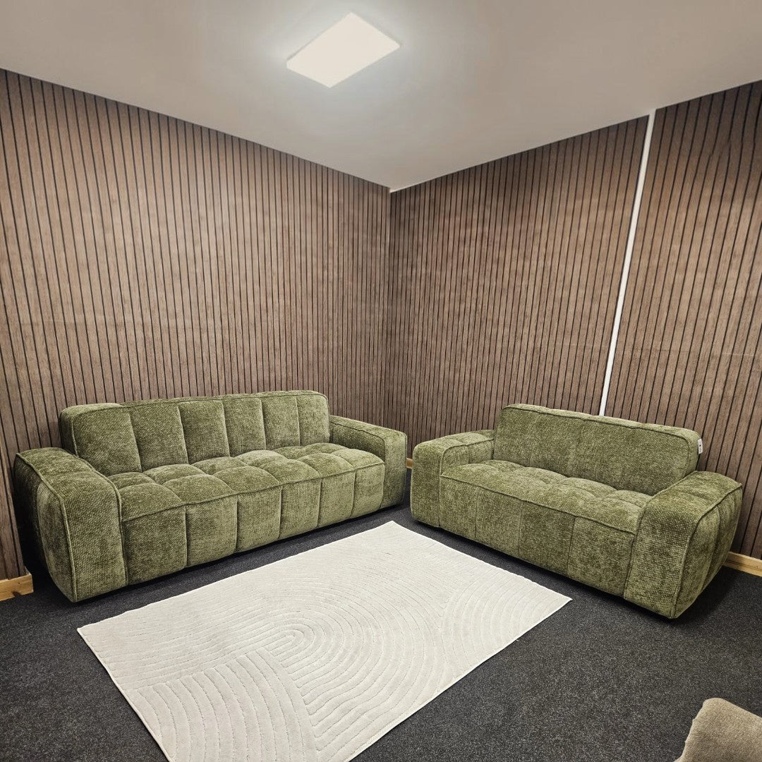 Bellmore Grey Fabric 3+2 Sofa Set